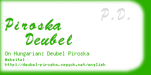 piroska deubel business card